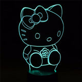 3D 7 Color Hello Kitty Illusion Lamp V1