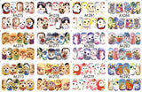Special Set #6 - 48 Sheets Per Set | Cute Animals Theme Nail Art Decals